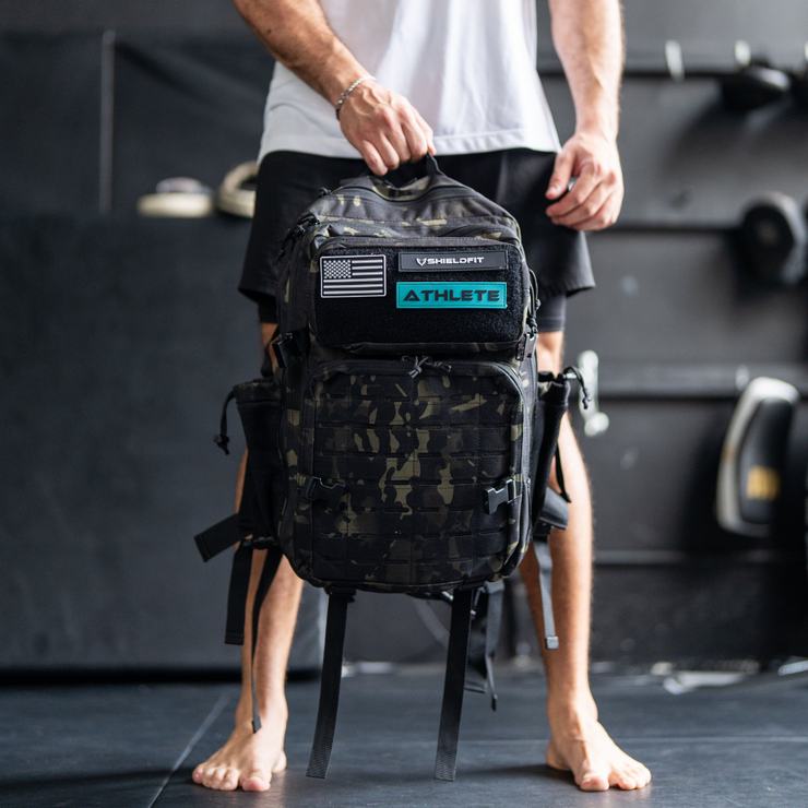 Large 45L Dark Camo Tactical Gym Backpack